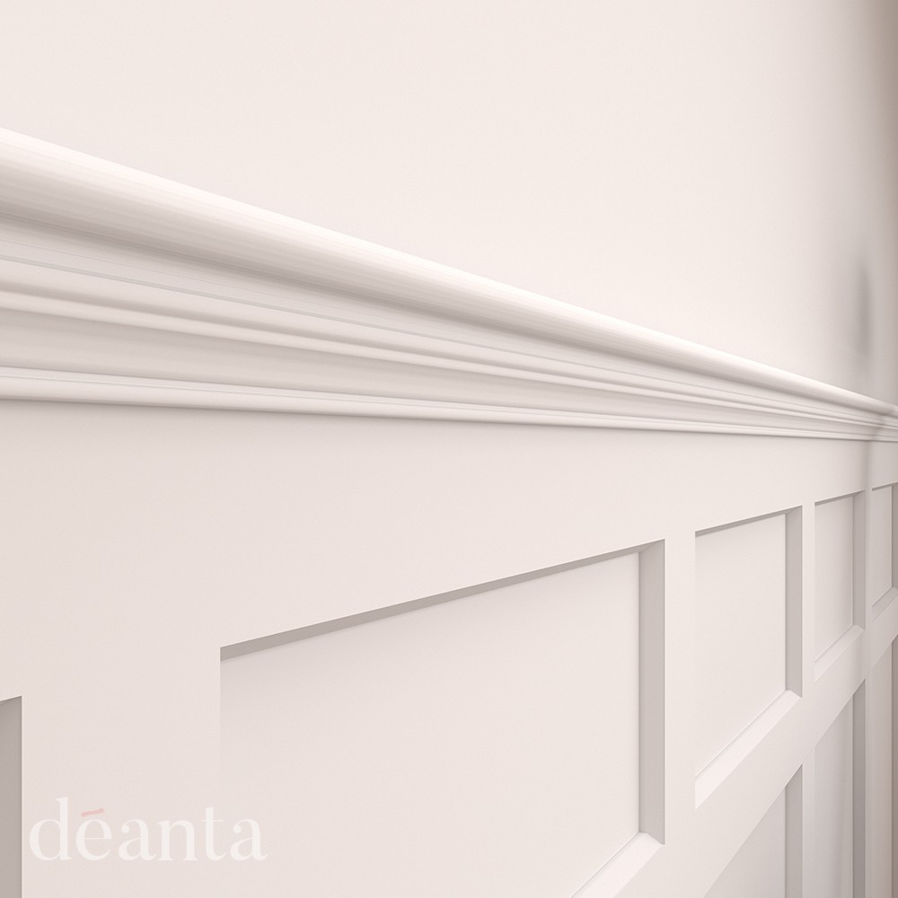 Deanta White Primed Bullnose Moulding 2400mm x 25mm x 45mm - Pack of 2