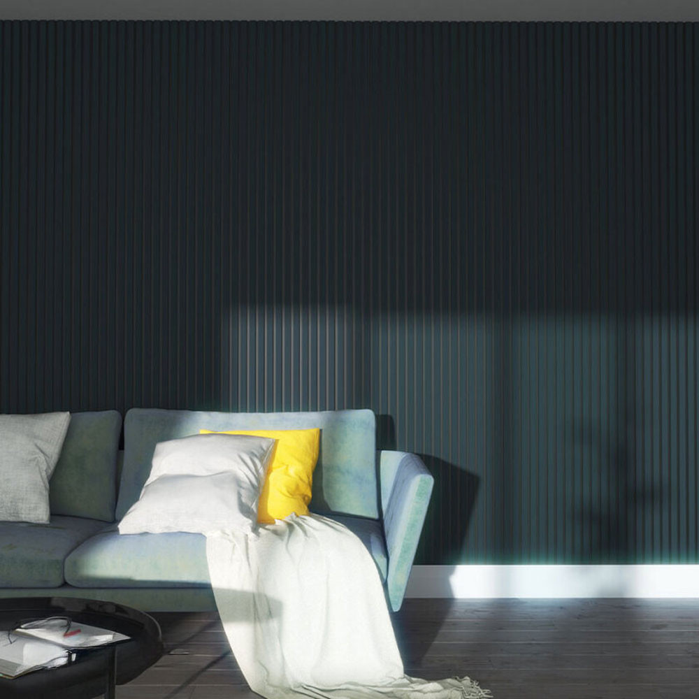 Deanta Immerse Midnight Blue Acoustic Wall Panel - 2400mm x 27mm x 12mm (Single Length)