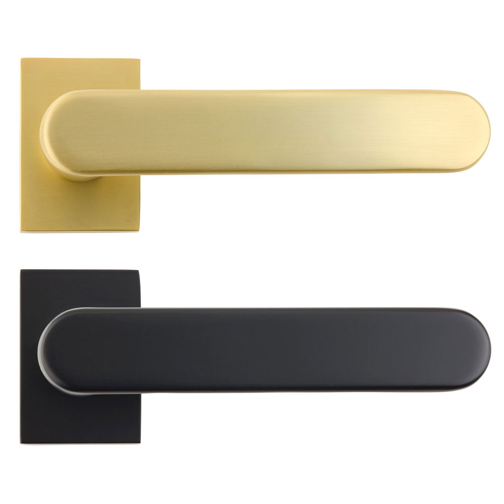 Deanta Juno Lever on Square Rose Internal Door Handle