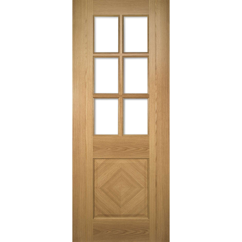Deanta Kensington Fully Finished Oak Internal Glass Door