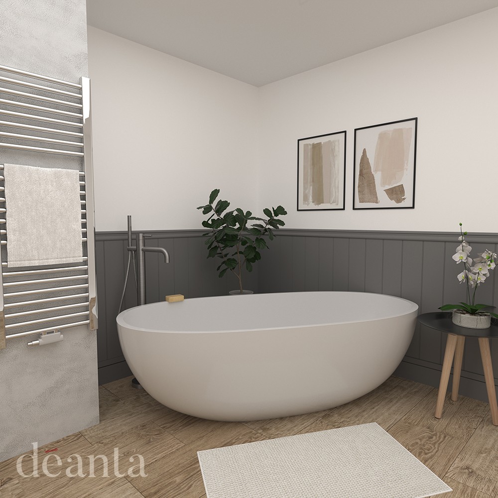 Deanta Madingley White Primed Wall Panelling - 2400mm Pack