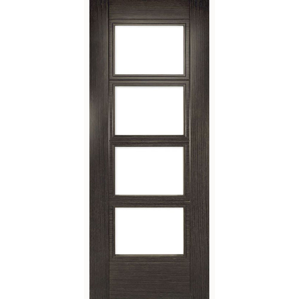 Deanta Montreal Fully Finished Dark Grey Ash Glass Internal FD30 Fire Door