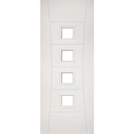 Deanta Pamplona White Primed Glazed Internal Door