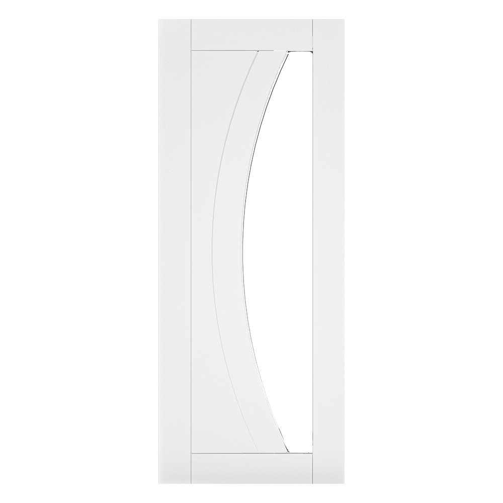 Deanta Ravello Contemporary White Primed Clear Glazed Internal Door
