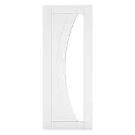 Deanta Ravello Contemporary White Primed Clear Glazed Internal Door
