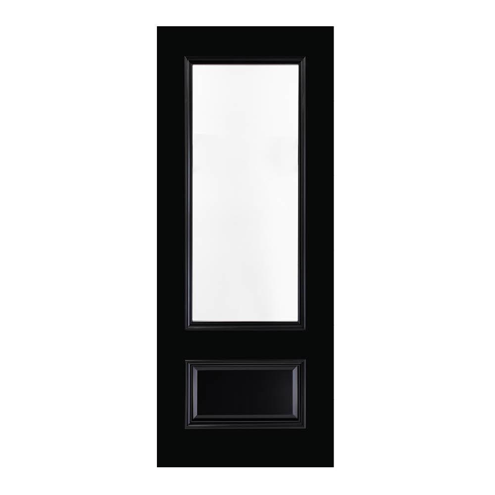 Deanta Sandringham Fully Finished Black 1 Light Clear Glass Internal Door