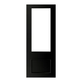 Deanta Sandringham Shaker Fully Finished Bevelled Glazed Black Internal Door