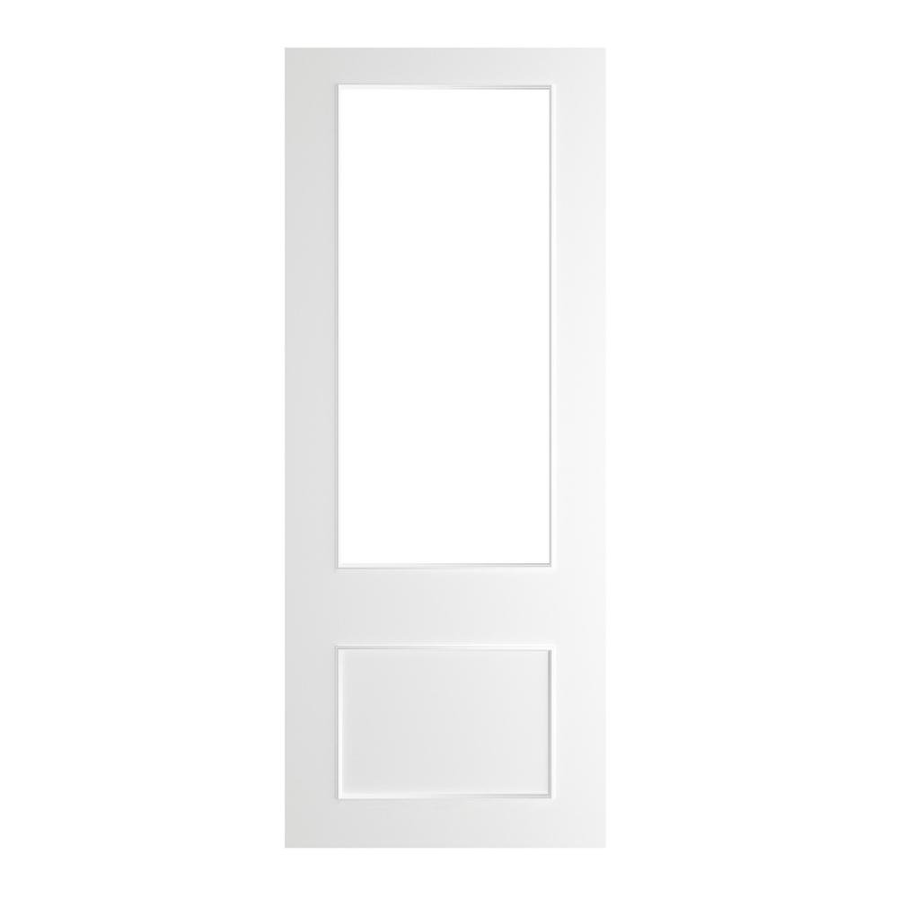 Deanta Sandringham White Primed 1 Light Glass Internal FD30 Fire Door