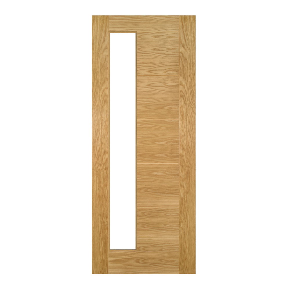 Deanta Seville Glazed Fully Finished Oak Internal Door