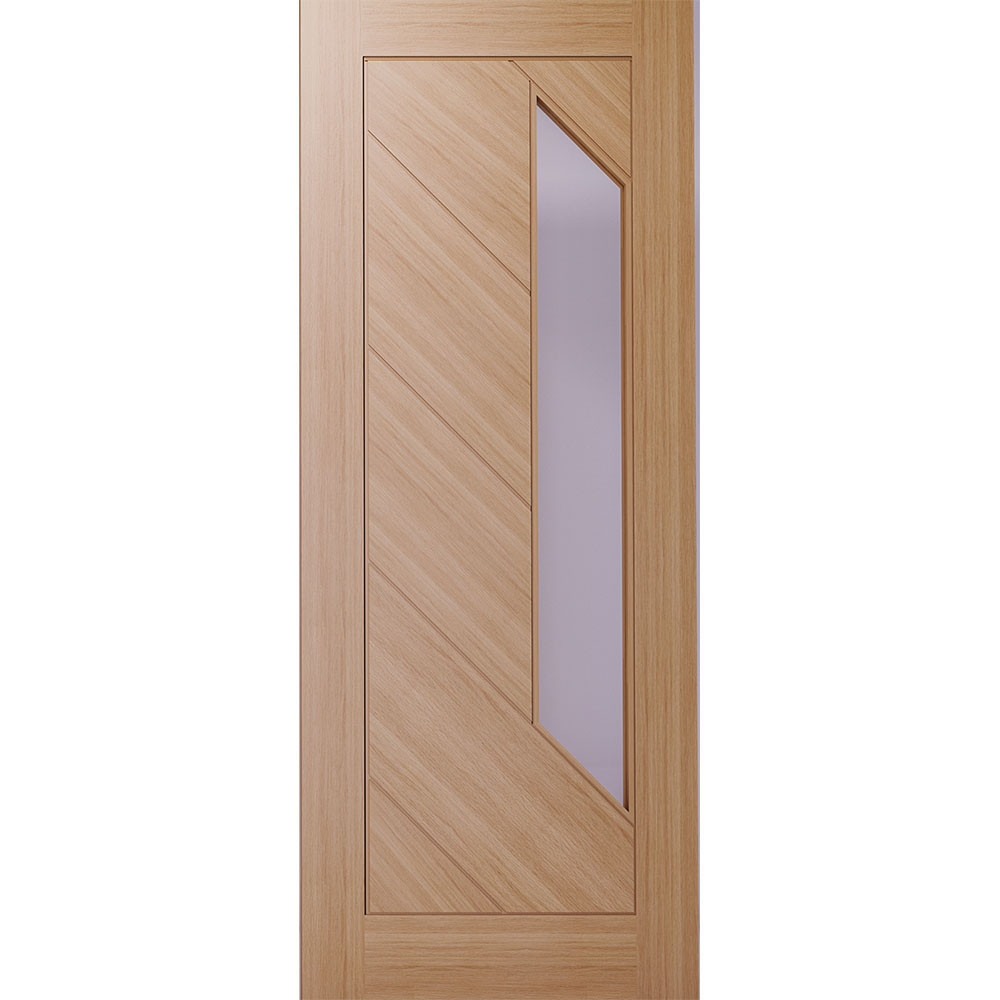 Deanta Torino Fully Finished Oak Glass Internal Door
