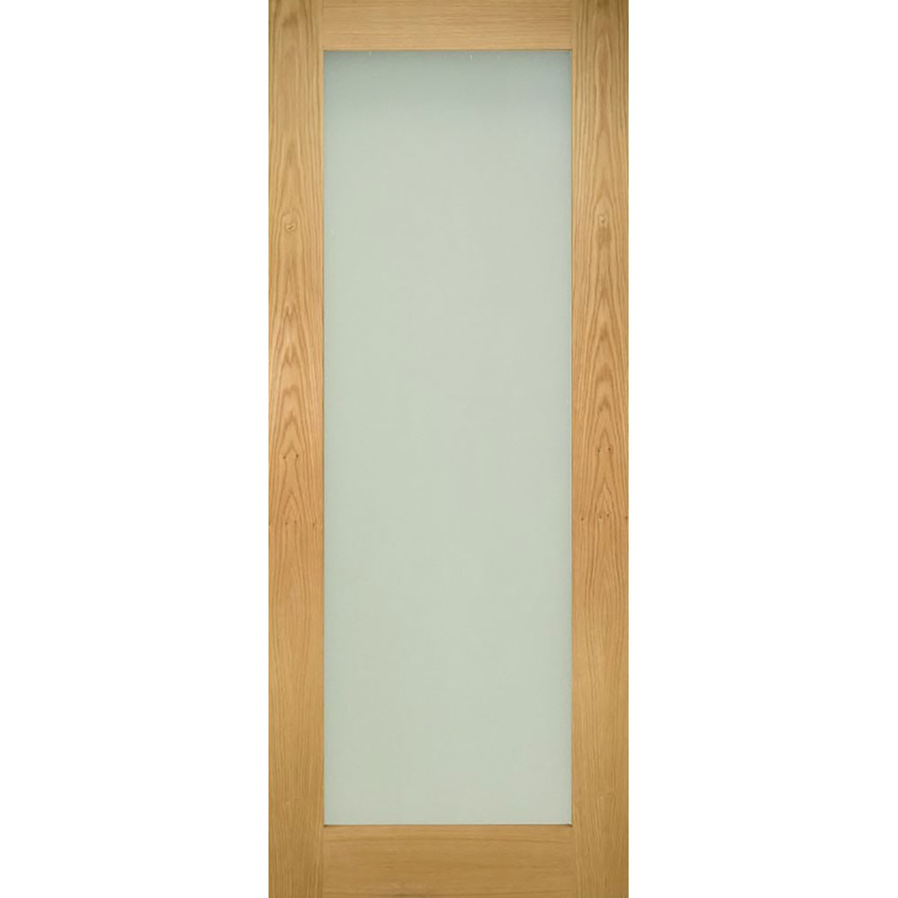 Deanta Walden Unfinished Oak Frosted Glass Internal Door