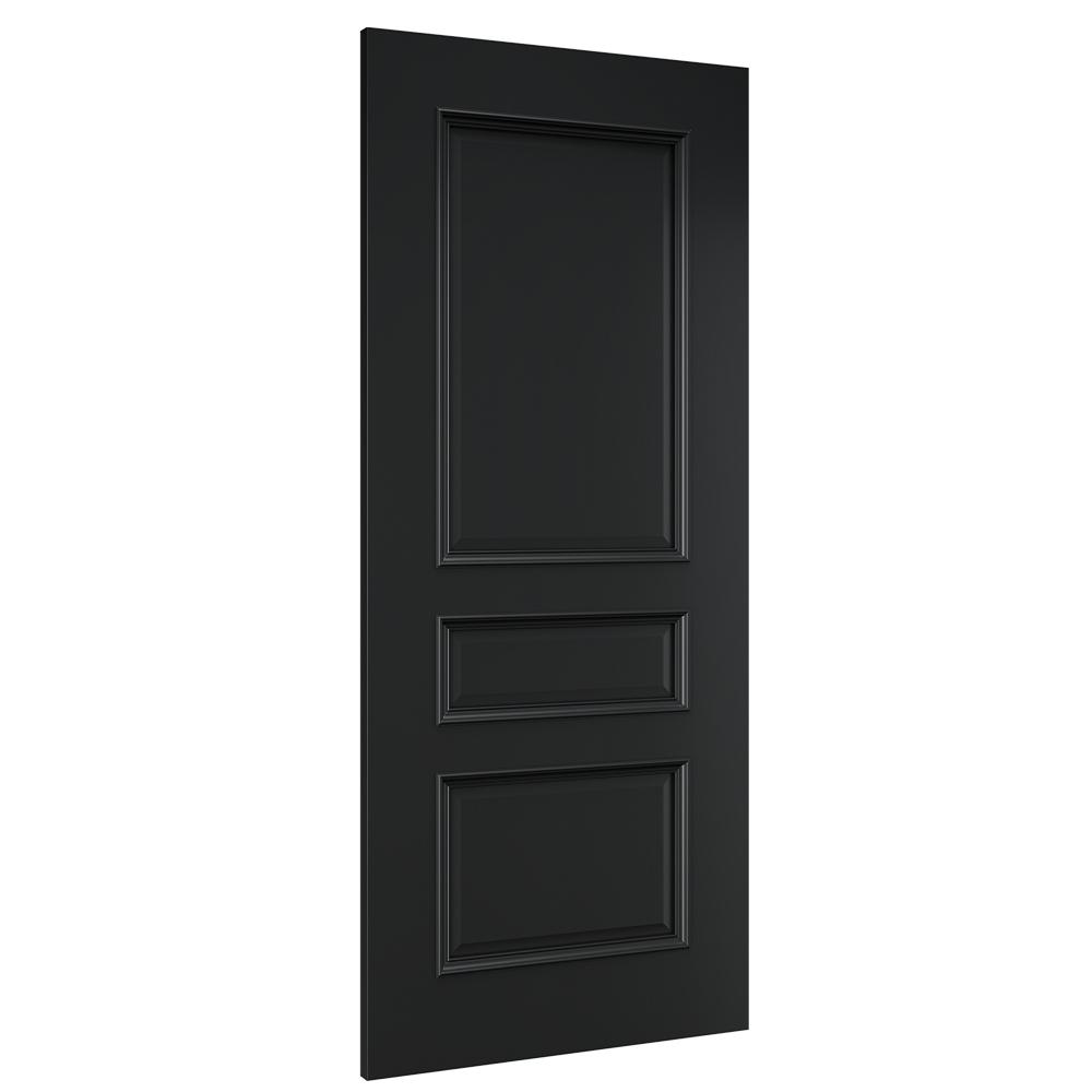 Deanta Windsor 3 Panel Black Fully Finished Internal FD30 Fire Door ...