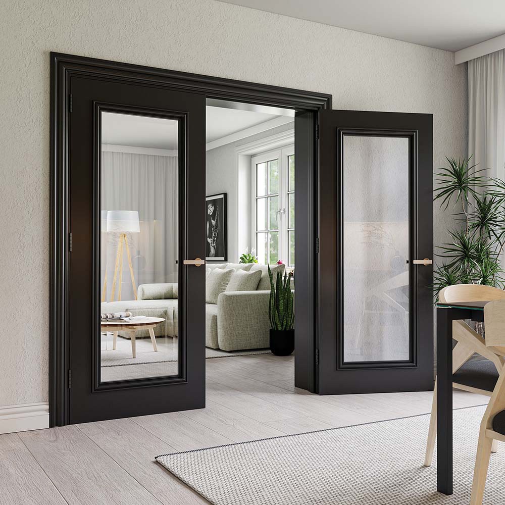 deanta_blenheim_1_panel_black_fully_finished_1_light_clear_glass_internal_door_lifestyle