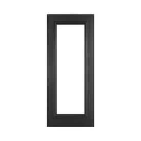 Deanta Blenheim 1 Panel Black Fully Finished 1 Light Clear Glass Internal Door