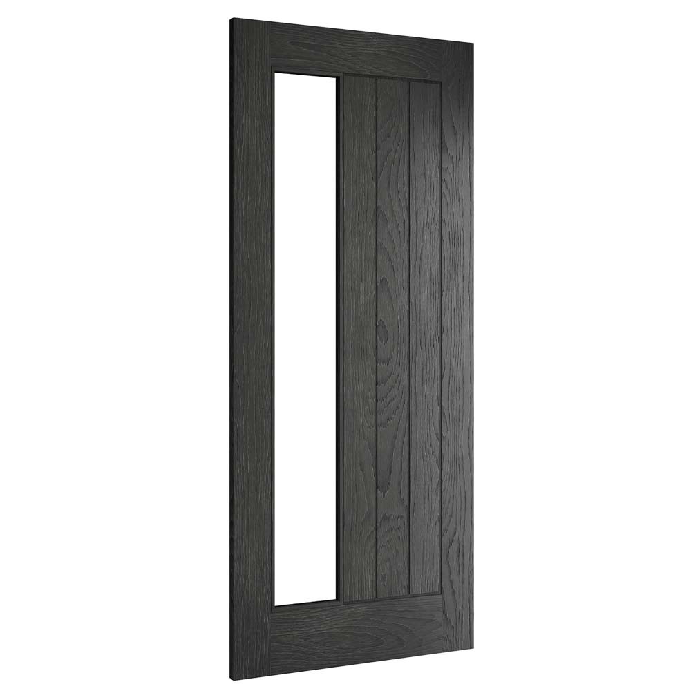 deanta_ely_brushed_black_1_light_clear_glass_fully_finished_oak_cottage_internal_door_secondary