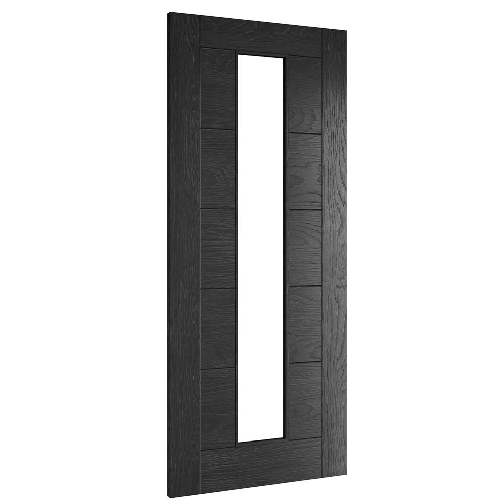deanta_seville_brushed_black_1_light_clear_glass_fully_finished_oak_ladder_internal_door_secondary