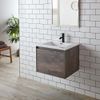 Deco 60 Grey Ash Vanity Cabinet & Basin with Matt Black Mixer Tap & Waste