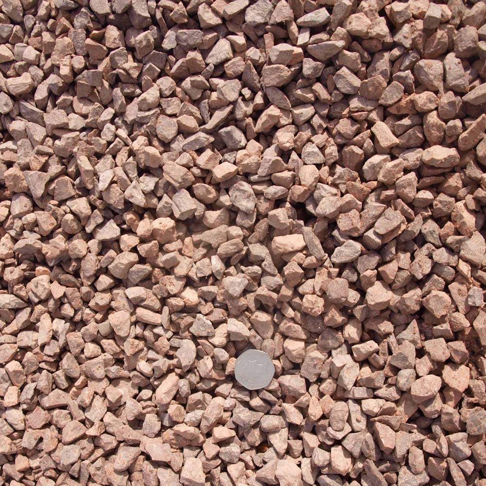 Deco-Pak Red Heritage Stone 14Mm Flame Chippings - 750Kg Bulk Bag