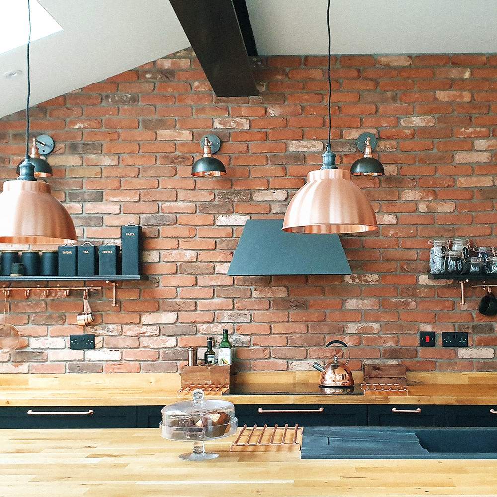 The Brick Tile Company Deep Red Blend 3 Textured Brick Slip Wall & Floor Tile - Sample Clay Brick
