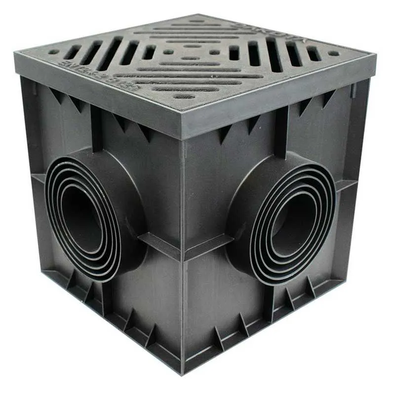 Pvc Catchpit DekDrain Catch Pit Chamber (300mm x 300mm) with Trap and Cast Iron ...