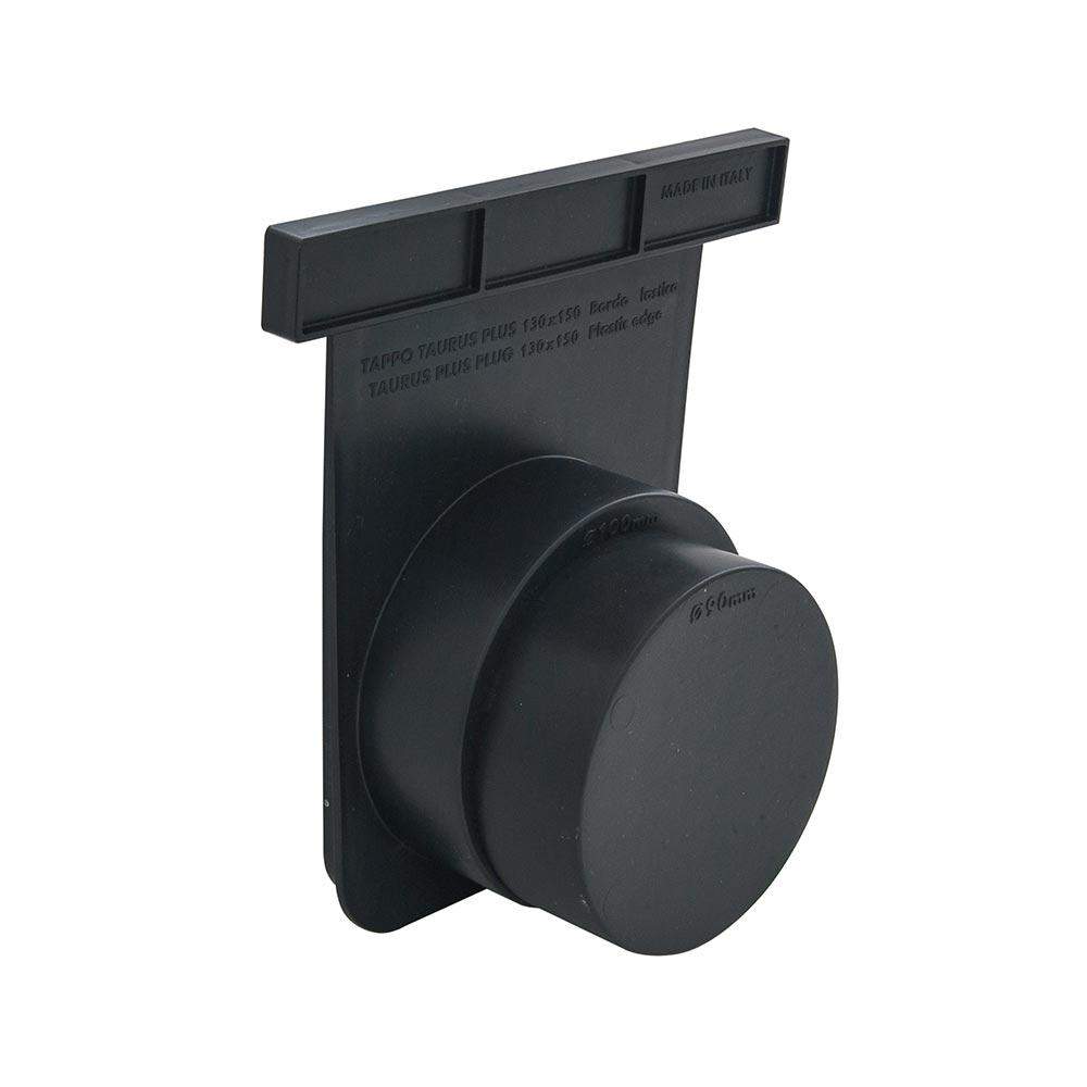 Dek-Drain Black Cetus D400 Hdpe Channel Drain End Caps - Pack Of 2