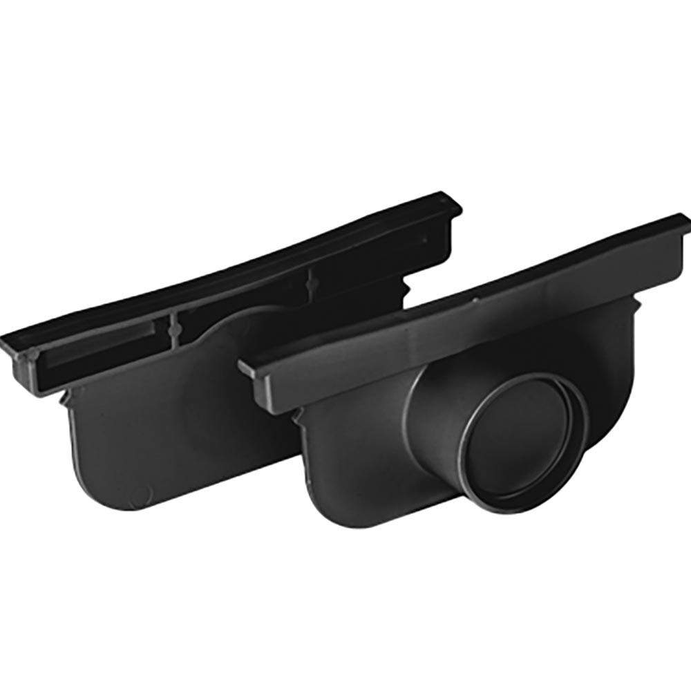 Dek-Drain Black Hydrus B125 Channel Drain End Caps - Pack Of 2 Hdpe