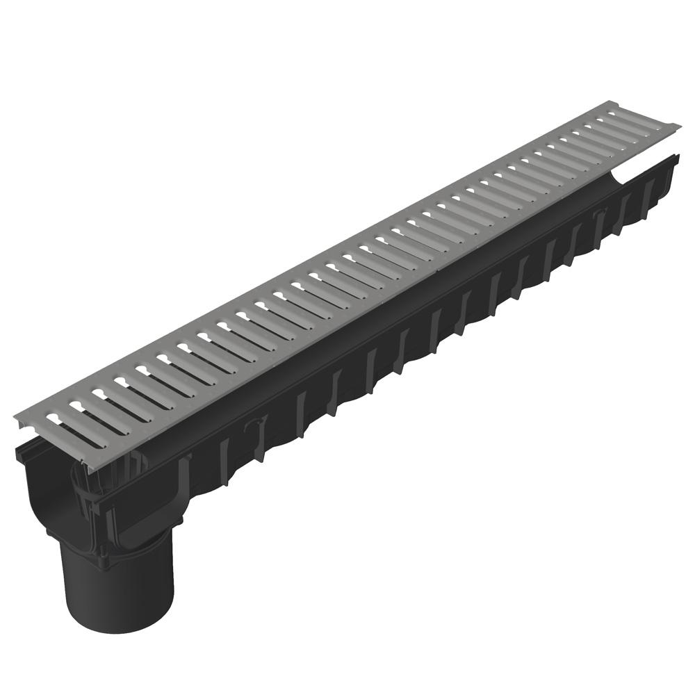 DekDrain Vela A15 Mini Sump Kit with Leaf Guard and 2x End Caps - 110mm Outlet