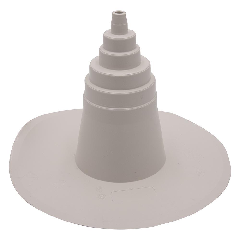 DEKS Flat Roof Flat Seal Pipe Collar - White TPO
