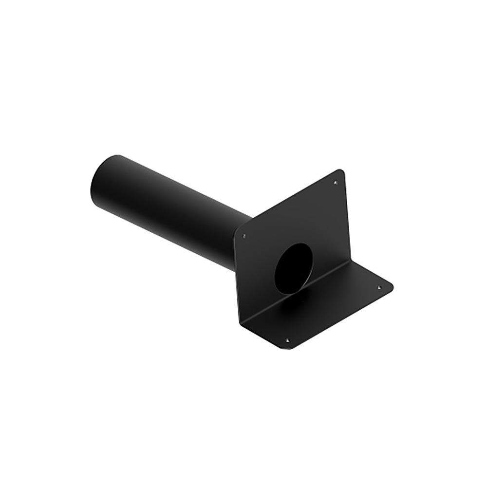 Deks Black Flat Roof Round 100Mm Horizontal Parapet Drain - Epdm