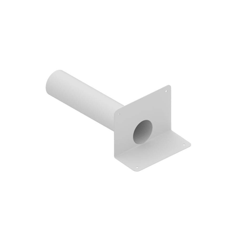 Deks White Flat Roof Round 110Mm Horizontal Parapet Drain - Tpo