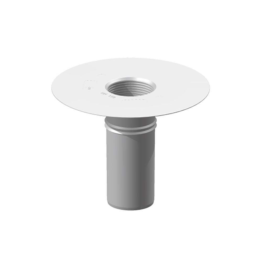 Deks White Flat Roof Round 110Mm Roof Drain Outlet - Tpo
