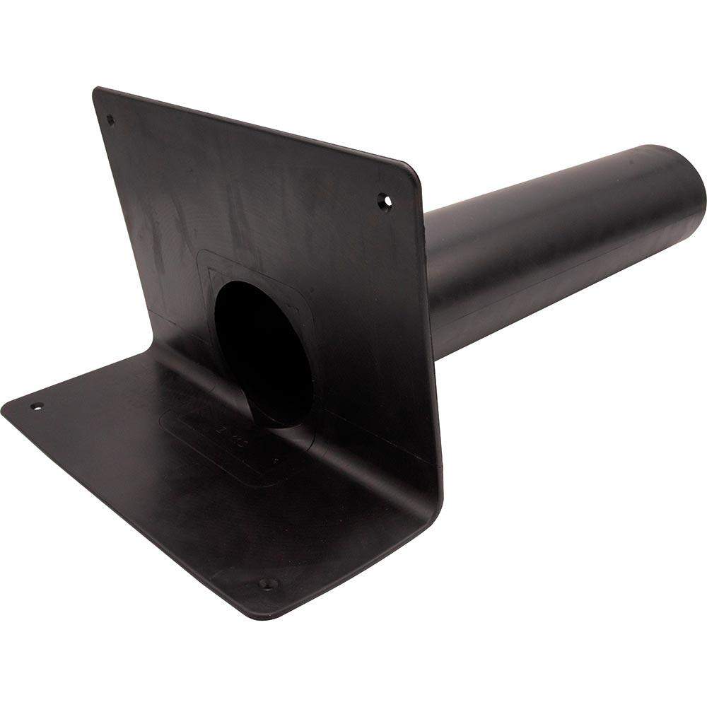Deks Black Flat Roof Round 125Mm Horizontal Parapet Drain - Epdm