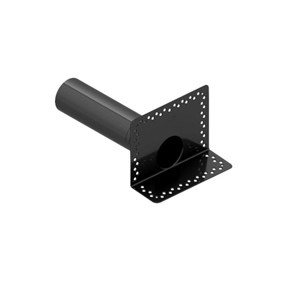 Deks Black Flat Roof Round 125Mm Horizontal Parapet Drain - Tpe