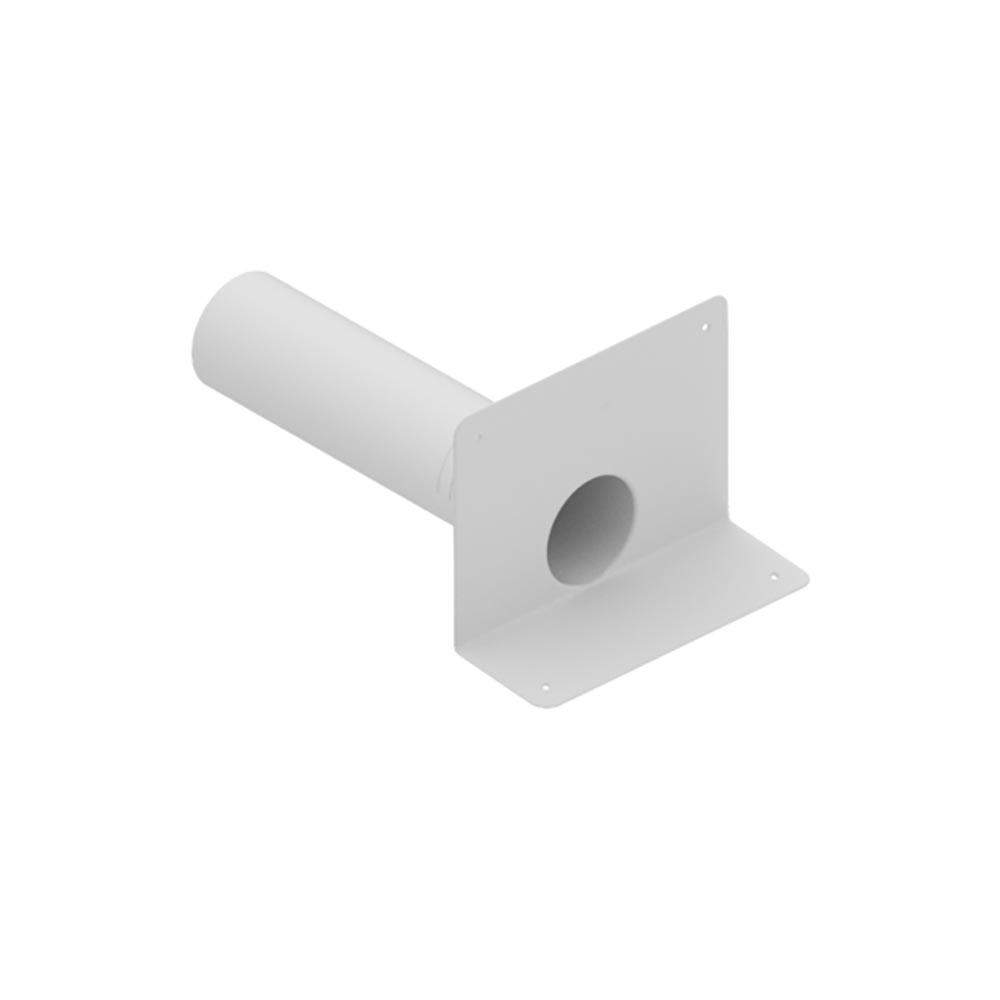 Deks White Flat Roof Round 125Mm Horizontal Parapet Drain - Tpo