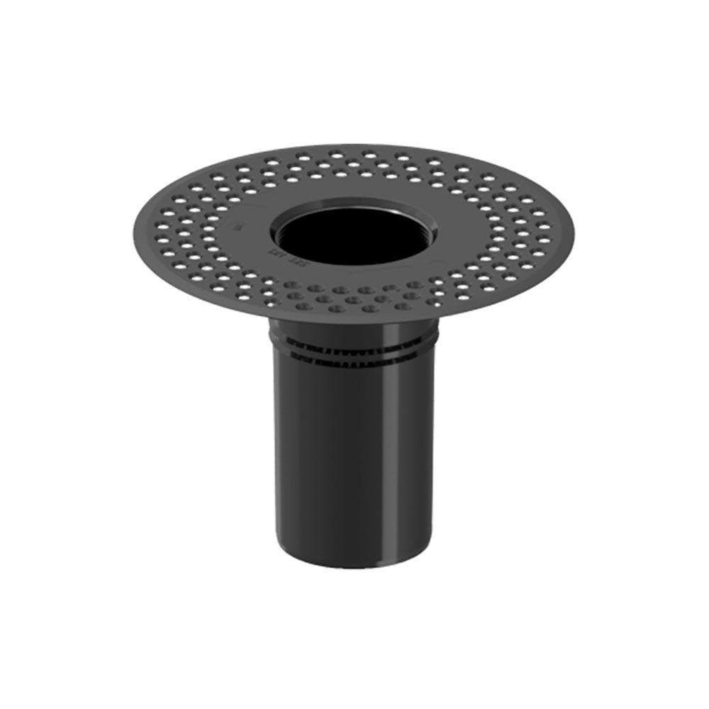 Deks Black Flat Roof Round 125Mm Roof Drain Outlet - Tpe