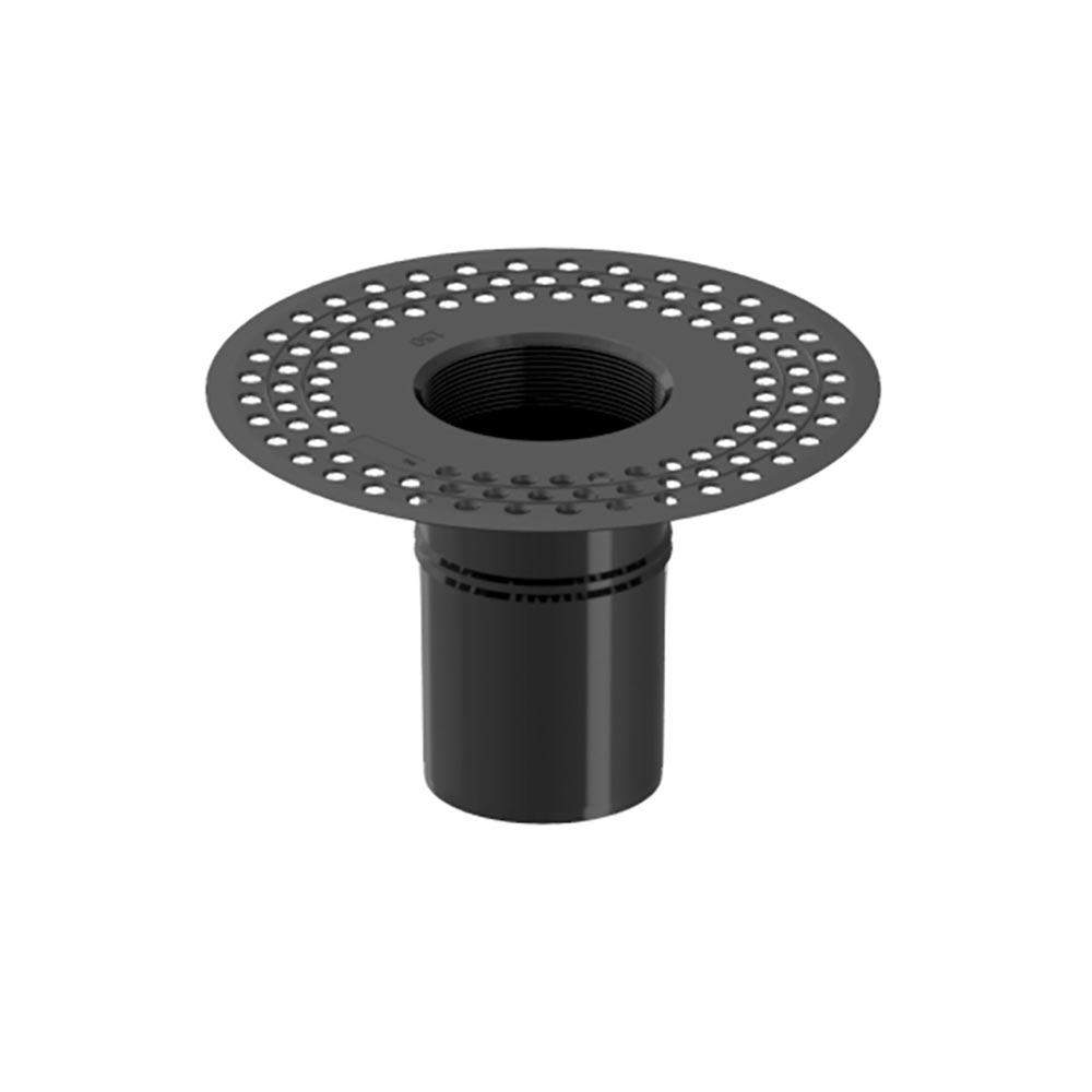 Deks Black Flat Roof Round 150Mm Roof Drain Outlet - Tpe