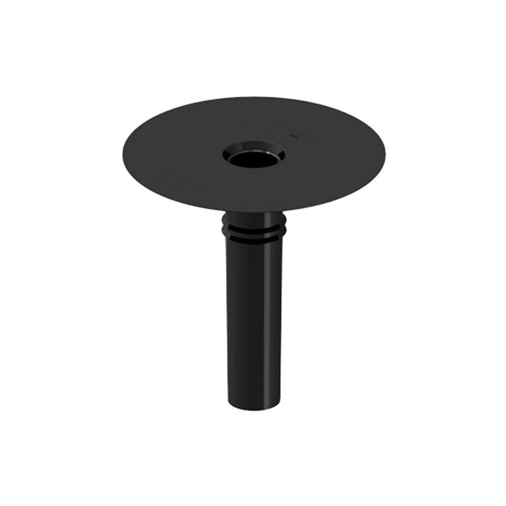 Deks Black Flat Roof Round 60Mm Roof Drain Outlet - Epdm