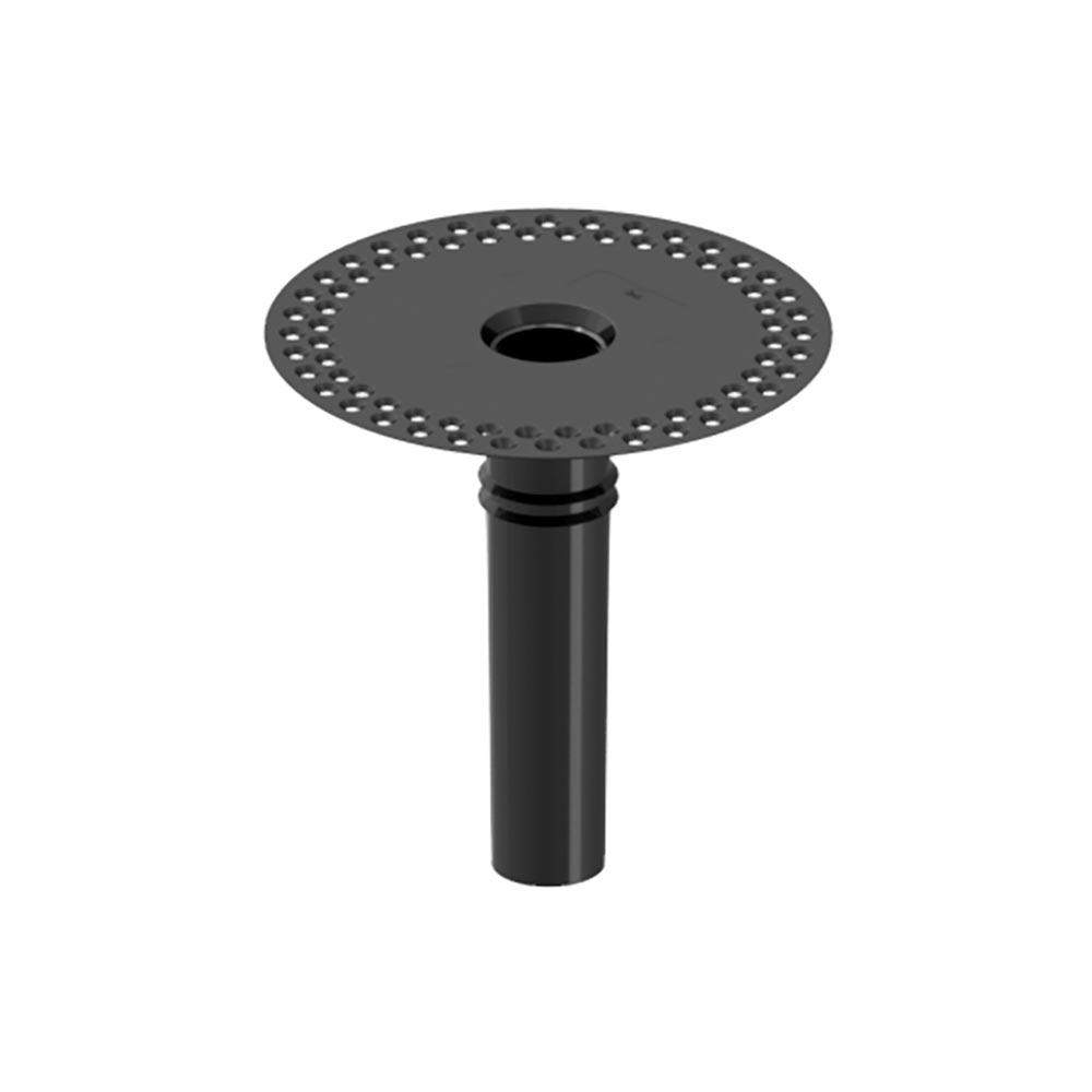 Deks Black Flat Roof Round 60Mm Roof Drain Outlet - Tpe