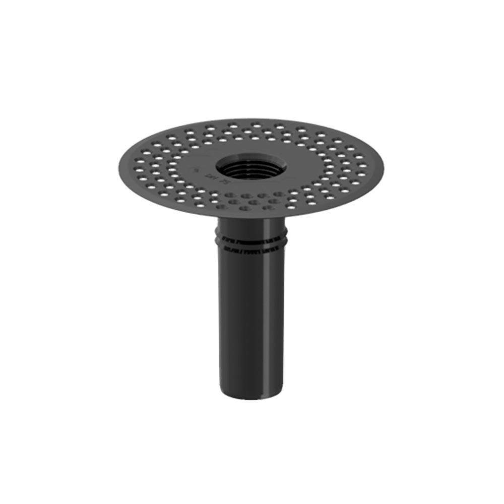 Deks Black Flat Roof Round 75Mm Roof Drain Outlet - Tpe