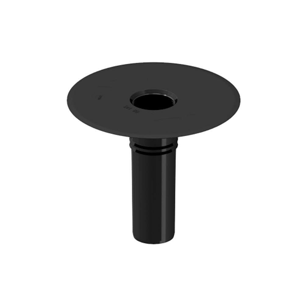 Deks Black Flat Roof Round 80Mm Roof Drain Outlet - Epdm