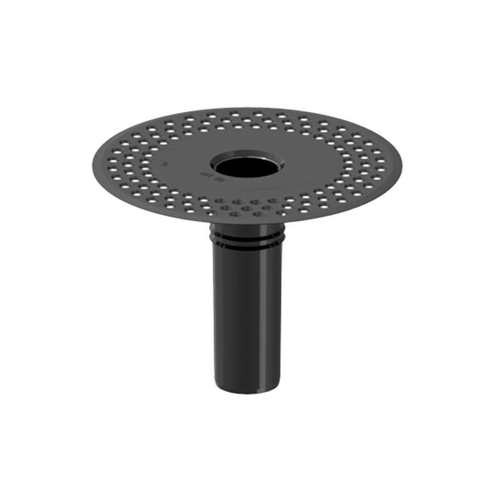 Deks Black Flat Roof Round 80Mm Roof Drain Outlet - Tpe