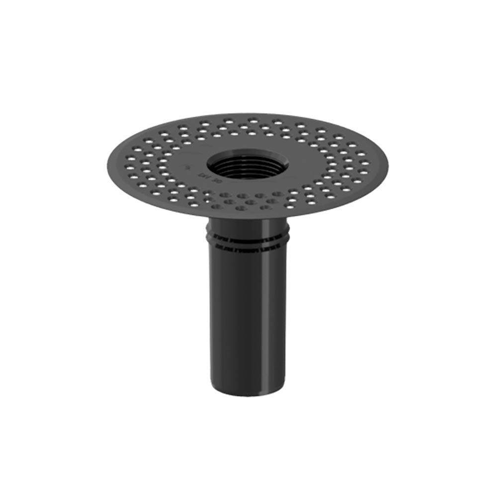 Deks Black Flat Roof Round 90Mm Roof Drain Outlet - Tpe