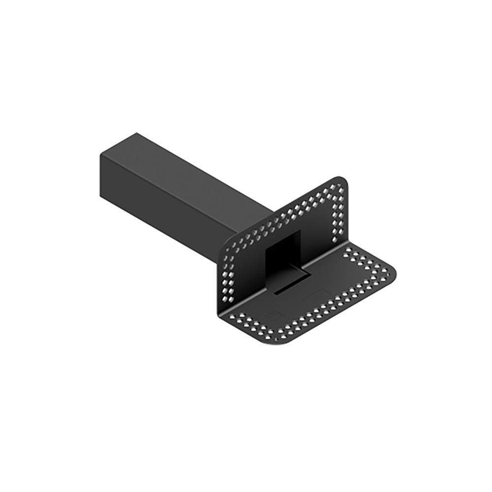 Deks Black Flat Roof Square 100Mm Horizontal Parapet Drain - Tpe