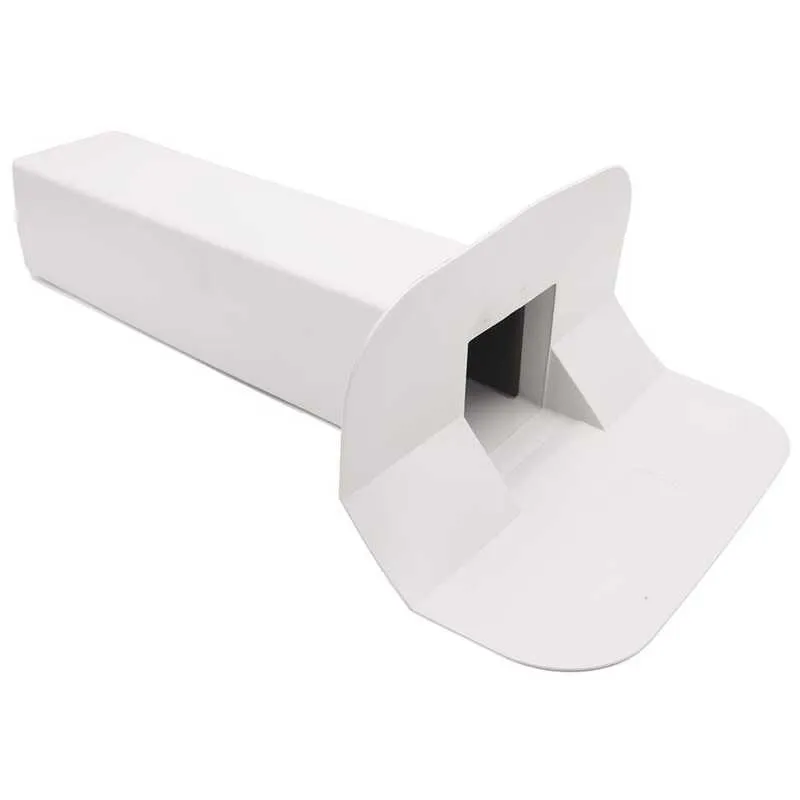 Deks Kit DEKS Flat Roof Square Horizontal Parapet Drain - White TPO | Roofing ...