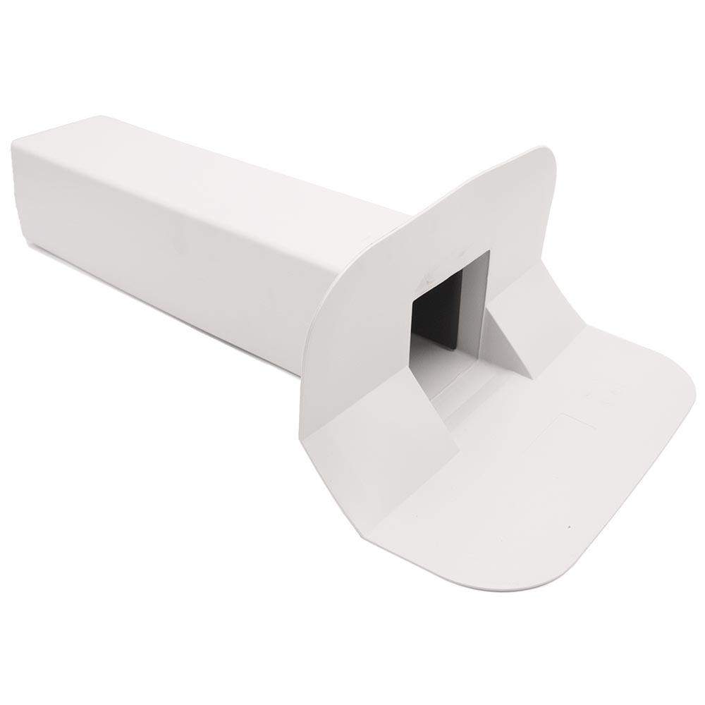 Deks White Flat Roof Square 100Mm Horizontal Parapet Drain - Tpo