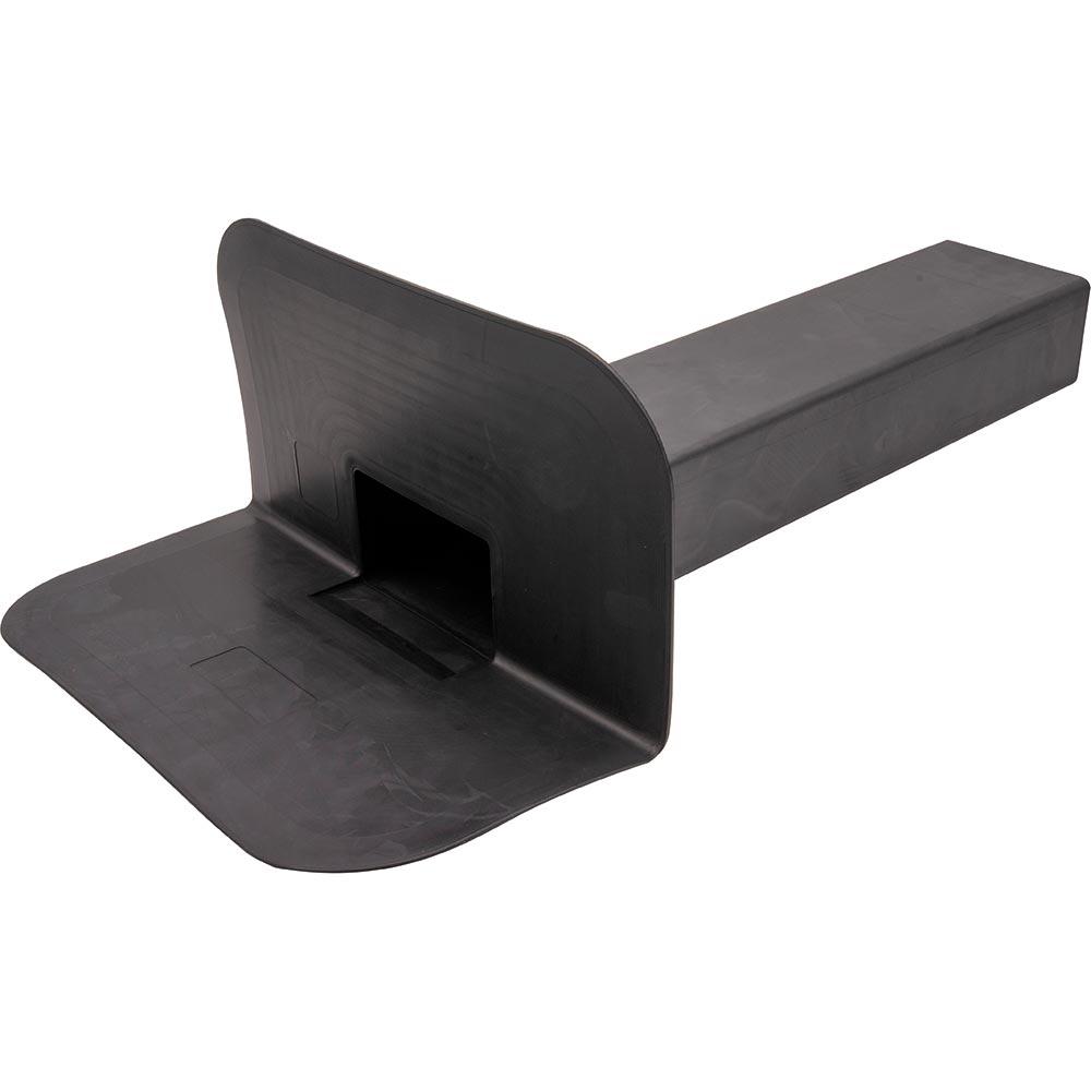 DEKS Flat Roof Square Horizontal Parapet Drain - Black EPDM