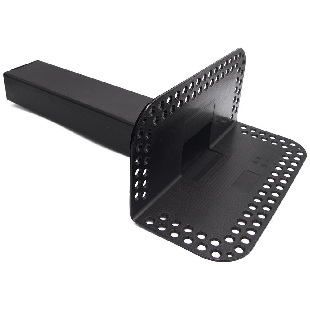 DEKS Flat Roof Square Horizontal Parapet Drain - Black TPE