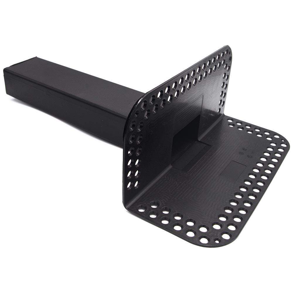 Deks Black Flat Roof Square 65Mm Horizontal Parapet Drain - Tpe