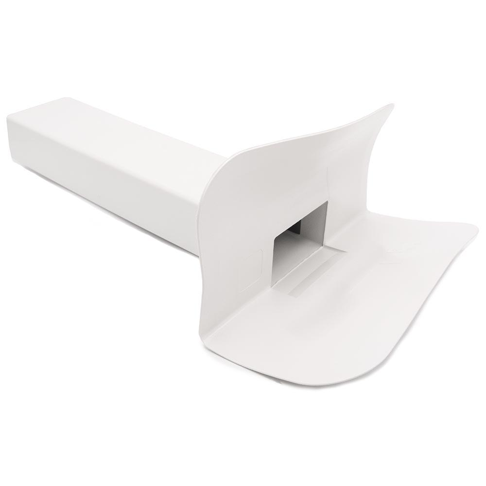 DEKS Flat Roof Square Horizontal Parapet Drain - White PVC