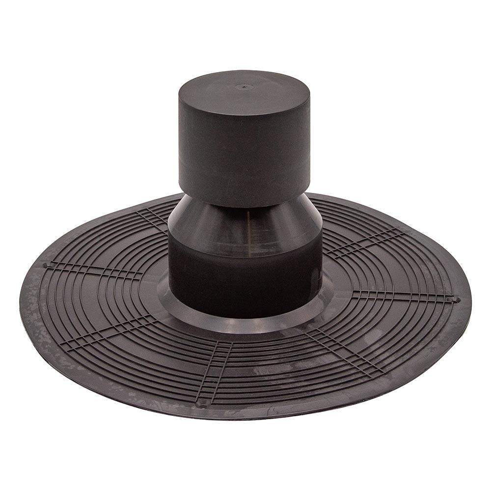 Deks Black Flat Roof Vent In Tpe - 125Mm X 160Mm